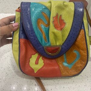 Sharif Colorblock Multicolor Leather Crossbody Bag